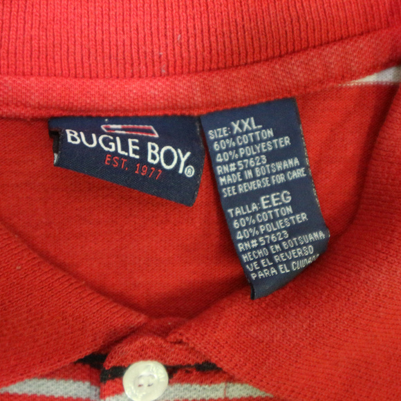 Vintage BUGLE BOY Striped Polo Shirt - Picture 5 of 5